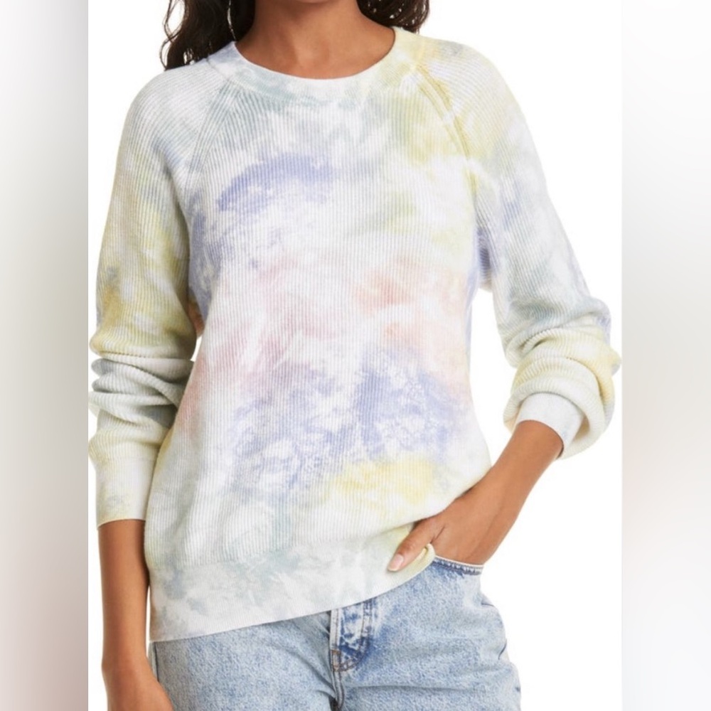 Rails Venus Cashmere Cotton Blend Rainbow Tie Dye Sweater - Size Smalll